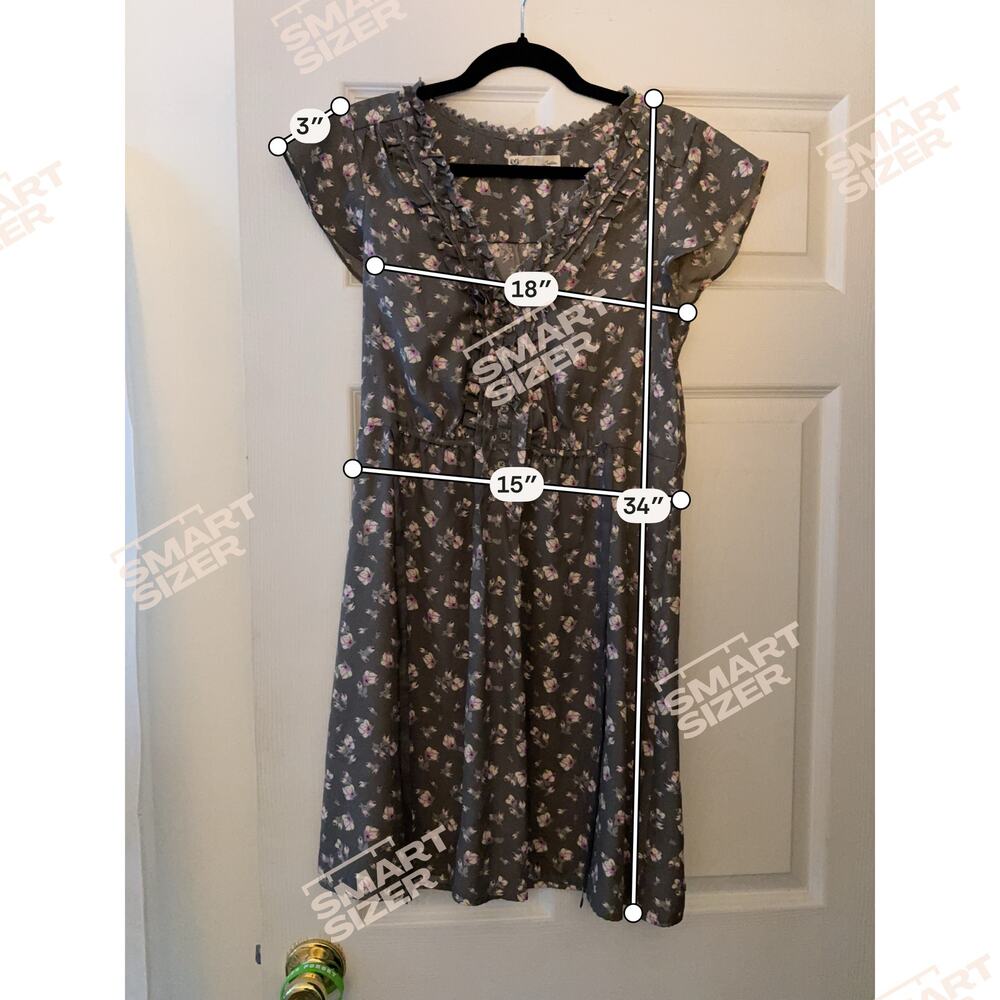 Grey Floral Dress By American Eagle Outfitters Size Small - Picture 4 of 6